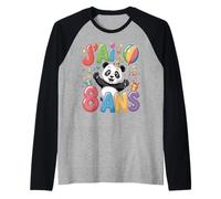 Enfant Panda Enfant 8ans Anniversary Garcon Fille Panda Camiseta Manga Raglan
