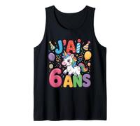 Enfant unicornio Enfant 6ans Anniversaire Garcon Fille licorne Camiseta sin Mangas