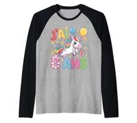 Enfant Unicornio Enfant 8ans Anniversaire Garcon Fille Licorne Camiseta Manga Raglan