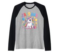 Enfant Unicornio Enfant 9ans Anniversaire Garcon Fille Licorne Camiseta Manga Raglan