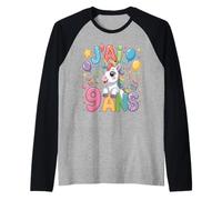 Enfant Unicornio Enfant 9ans Anniversaire Garcon Fille Licorne Camiseta Manga Raglan