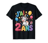 Enfant vache Enfant 2ans Anniversaire Garcon Fille Cow Camiseta