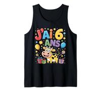 Enfant vache Enfant 6ans Anniversaire Garcon Fille Cow Camiseta sin Mangas