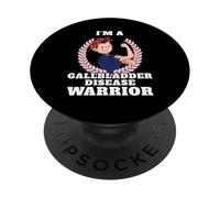 Enfermedad de la vesícula biliar Guerrero Concientización sobre la enfermed PopSockets PopGrip Adhesivo