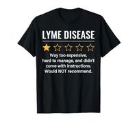 Enfermedad de Lyme Calificación de 1 Estrella Conciencia Divertida sobre la Enfermedad de Lyme Camiseta
