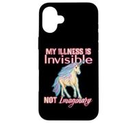 Enfermedad Invisible Humor, Unicornio, Dolor Crónico, Discapacidad Carcasa para iPhone 16 Plus