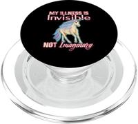 Enfermedad Invisible Humor, Unicornio, Dolor Crónico, Discapacidad PopSockets PopGrip para MagSafe