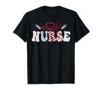 Enfermera Americana 4 de Julio Enfermera Estetoscopio Enfermería Mujeres Camiseta