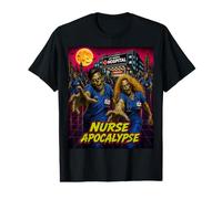 Enfermera Apocalipsis Zombie Horde Attack LPN Humor de enfermería Camiseta gráfica económica