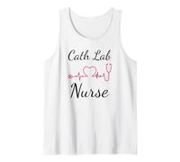 Enfermera cardíaca Cath Lab ECG CVT Enfermería Heart Beat Tech Camiseta sin Mangas