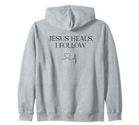 Enfermera Cristiana Minimalista Jesús Sana Sigo Atención Méd Sudadera con Capucha