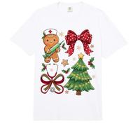 Enfermera Cute Christmas Graphics Santa Claus Christmas Season Lover Comfort Colors Adult Heavyweight T-Shirt