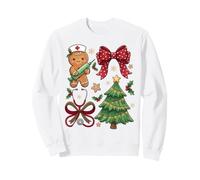 Enfermera Cute Christmas Graphics Santa Claus Christmas Season Lover Sudadera