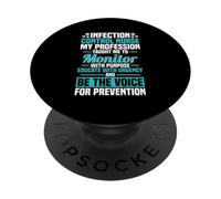 Enfermera De Control De Infecciones PopSockets PopGrip Adhesivo