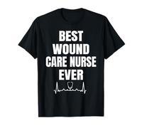 Enfermera de Cuidado de heridas Latidos del corazón WOC Especialista CCON Ostomía RN Camiseta