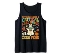 Enfermera de cuidados críticos Halloween Espeluznante RN Squad Med Camiseta sin Mangas
