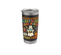 Enfermera de cuidados críticos Halloween espeluznante RN Squad Med Vaso térmico de acero inoxidable de doble pared