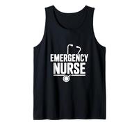 Enfermera de Emergencia Línea de latidos del corazón Vida Divertida de la Camiseta sin Mangas