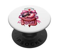 Enfermera de gastroenterología con arco coqueta Endoscopia Enfermera GI Enfermera PopSockets PopGrip Adhesivo