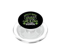Enfermera de hospicio Porque la Vida Merece Cuidado y Amor PopSockets PopGrip para MagSafe