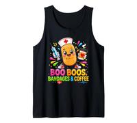 Enfermera De Regreso A La Escuela Boo Boos Vendajes Y Café Camiseta sin Mangas