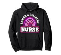 Enfermera de trabajo y parto L&D Enfermera Rainbow Sudadera con Capucha
