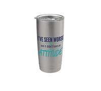 Enfermera divertida que he visto peor profesional médico sarcástico Vaso térmico de acero inoxidable de doble pared