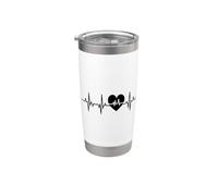 Enfermera ECG Línea de pulso cardíaco cardiología médica cardiología Vaso térmico de acero inoxidable de doble pared