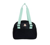Enfermera en apuros® Bolso Deportivo Everyday Black | Rosa y Beige, Nylon Impermeable, Asas Regulables, Múltiples Compartimentos, Interior con Forro | Bolso negro para sanitarias