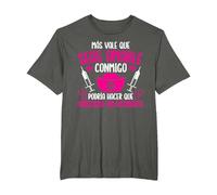 Enfermera Enfermería Más Vale Que Seas Amable Conmigo Camiseta, Hombre Tallas Grandes, Asfalto, 5X Alto
