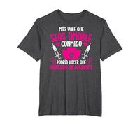Enfermera Enfermería Más Vale Que Seas Amable Conmigo Camiseta, Hombre Tallas Grandes, Jaspeado Oscuro, 4X Alto