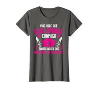 Enfermera Enfermería Más Vale Que Seas Amable Conmigo Camiseta, Mujer, Asfalto, 3XL