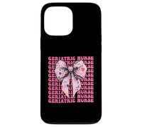 Enfermera Geriátrica Enfermería Geriatría Niña Coqueta Arco Rosa Carcasa para iPhone 13 Pro Max