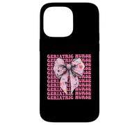 Enfermera Geriátrica Enfermería Geriatría Niña Coqueta Arco Rosa Carcasa para iPhone 14 Pro Max
