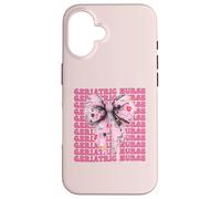 Enfermera Geriátrica Enfermería Geriatría Niña Coqueta Arco Rosa Carcasa para iPhone 16