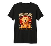 Enfermera Golden Retriever La Sanación De La Madre Está En Los Genes Camiseta Premium