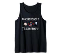 Enfermera Humor Mi Super Poder Héroe Salvar Vidas Camiseta sin Mangas