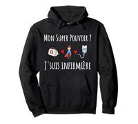 Enfermera Humor Mi Super Poder Héroe Salvar Vidas Sudadera con Capucha