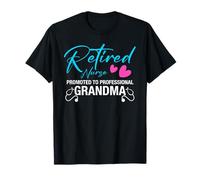 Enfermera jubilada 2025 ascendida a corazón de abuela profesional Camiseta