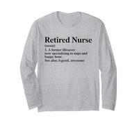 Enfermera jubilada EST. 2025 Ex Salvavidas Ahora Manga Larga