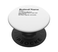 Enfermera jubilada EST. 2025 Ex Salvavidas Ahora PopSockets PopGrip Adhesivo