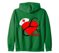 Enfermera Latido Del Corazón Pasión Cuidado De La Sudadera con Capucha