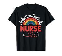 Enfermera linda del control de infecciones Cute Rainbow Escuela de enfermería Camiseta