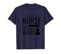 Enfermera mamá jefe latido del corazón palabras icónicas Camiseta