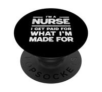 Enfermera pagada por mi vocación y Amor Apasionado mi Trabajo PopSockets PopGrip Adhesivo