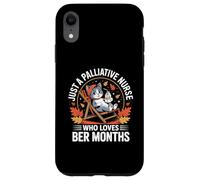 Enfermera paliativa ber Meses Lindo Gato Temporada Otoño Carcasa para iPhone XR