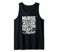 Enfermera practicante Cerebro de un médico Corazón de Enfermera Camiseta sin Mangas