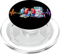 Enfermera Técnico en Diálisis - Concientización de los latidos del corazón renal PopSockets PopGrip para MagSafe