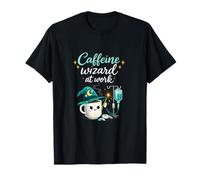 Enfermera Turno Nocturno Cafeína Mago En El Trabajo Diseño Camiseta