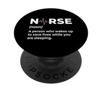 Enfermera Una Persona Que Salva Vidas Enfermera de atención médica clínica PopSockets PopGrip Adhesivo